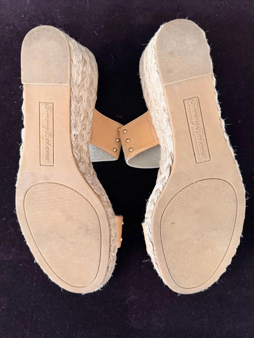 Beige Sakura Elastic Wedge Sandals